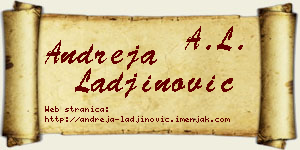 Andreja Lađinović vizit kartica